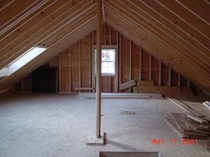 before attic renovation by Advantage Remodeling is a fully licensed and insured general contracting company of Arlington Massachusetts 
