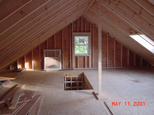 before attic renovation by Advantage Remodeling is a fully licensed and insured general contracting company of Arlington Massachusetts 