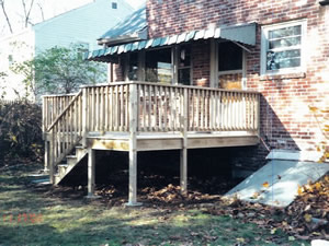 after deck built by Advantage Remodeling of Arlington Massachusetts