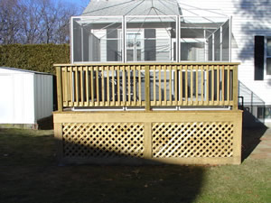 after deck built by Advantage Remodeling of Arlington Massachusetts
