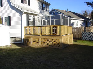 after deck built by Advantage Remodeling of Arlington Massachusetts