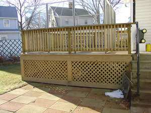 after deck built by Advantage Remodeling of Arlington Massachusetts