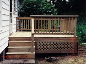 after deck built by Advantage Remodeling of Arlington Massachusetts