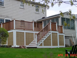after deck built by Advantage Remodeling of Arlington Massachusetts