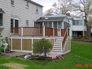 after deck built by Advantage Remodeling of Arlington Massachusetts