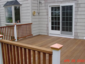 after deck built by Advantage Remodeling of Arlington Massachusetts