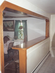 wooden bar by Advantage Remodeling of Arlington MA