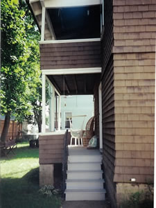 porch before being remodeled by Advantage Remodeling of Arlington, MA