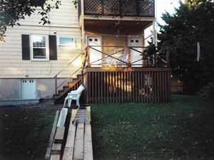porch before being remodeled by Advantage Remodeling of Arlington, MA