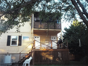 porch before being remodeled by Advantage Remodeling of Arlington, MA