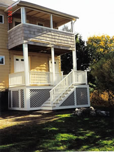 porch after being remodeled by Advantage Remodeling of Arlington, MA