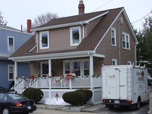 porch after being remodeled by Advantage Remodeling of Arlington, MA