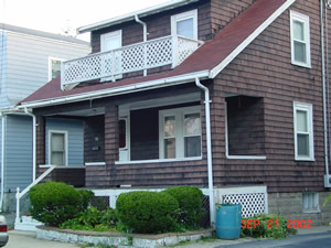 porch before being remodeled by Advantage Remodeling of Arlington, MA