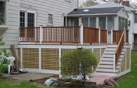 deck additions by Advantage Remodeling, a fully licensed and insured general contracting company specializing in second level additions and home renovation in Arlington, Belmont, Lexington, Winchester and the surrounding area.